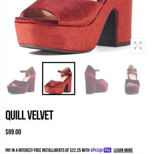 Chelsea Crew Velvet Rust Heels